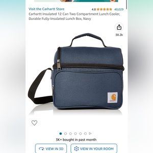 Blue carhartt lunch bag
